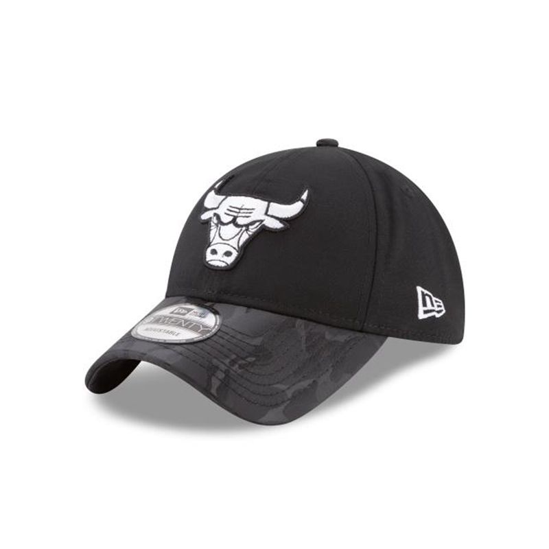 NBA Chicago Bulls Camo Shade 9Twenty Adjustable (QPV8812) - Black New Era Caps